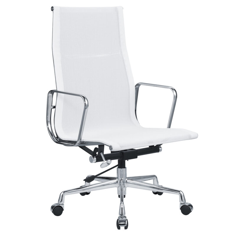 Eames Management EA119 Mesh Office Chair Replica High Back- White - Image 4