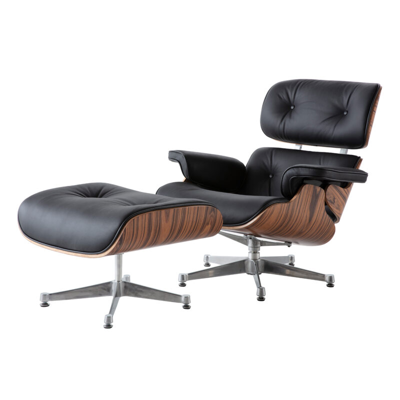Eames Lounge Chair – Rosewood Chrome Black
