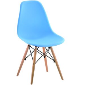 Set of Two Eames DSW Chairs Replica Light Blue
