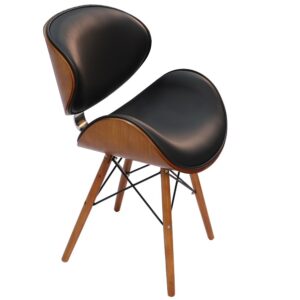Retro Style DSW Faux Eiffel Dining Office Chair Walnut Finish