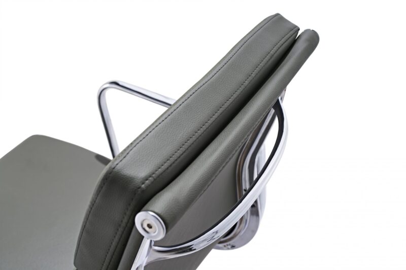 Eames office chair EA 217 Dark Grey Leather – Replica – Soft pad Low back - Image 5