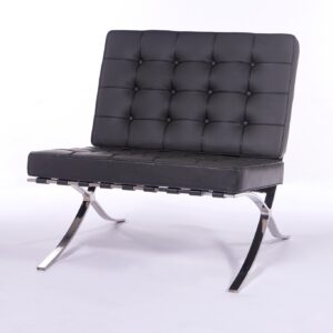 Premium Barcelona Chair Dark Grey – Mies Van Der Rohe Replica