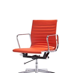 Orange Leather Office Chair