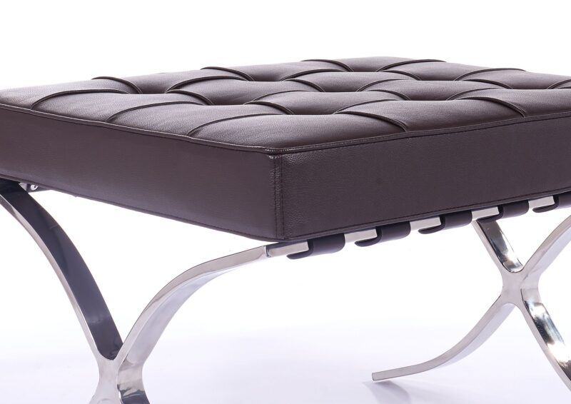 Premium Barcelona Ottoman ChocolateBrown – Mies Van Der Rohe Replica - Image 4