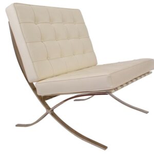 Premium Barcelona Chair Cream – Mies Van Der Rohe Replica