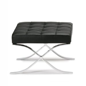 Premium Barcelona Ottoman Black – Mies Van Der Rohe Replica