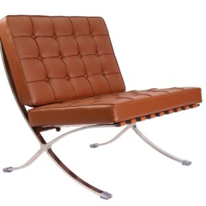 Premium Barcelona Chair Tan Brown – Mies Van Der Rohe Replica