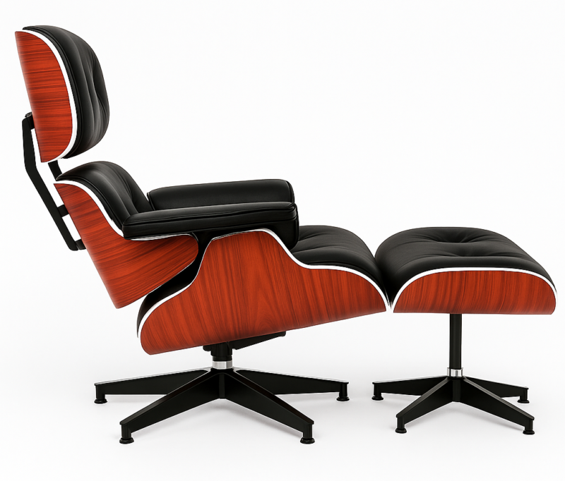 Eames 670 Lounge Chair B/W - Image 2