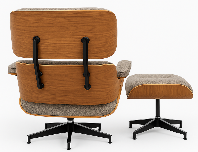 Eames Replica Lounge Chair and Ottoman – A+ Premium Taller Edition in ChevronWeave Finish - Image 3