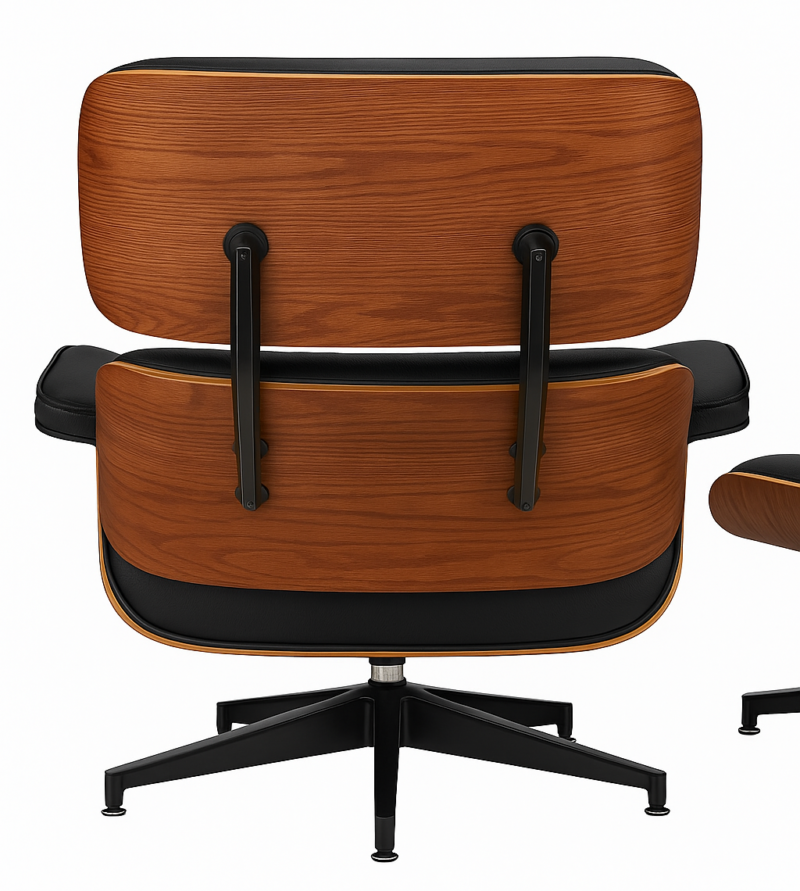 Eames Replica Lounge Chair and Ottoman - A+ Premium Taller - GrothRing - Black - Image 3
